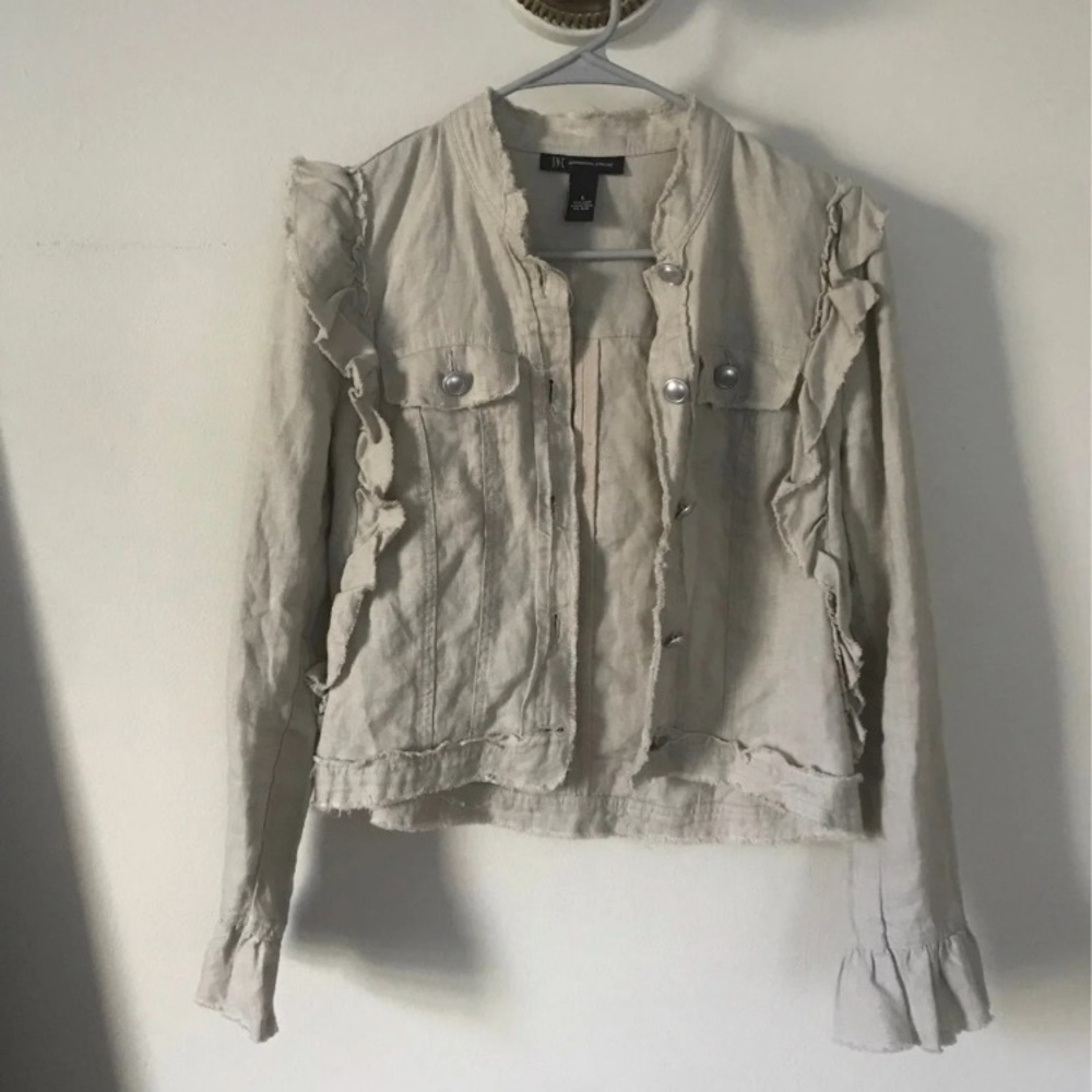 INC International concepts linen jacket Size Small